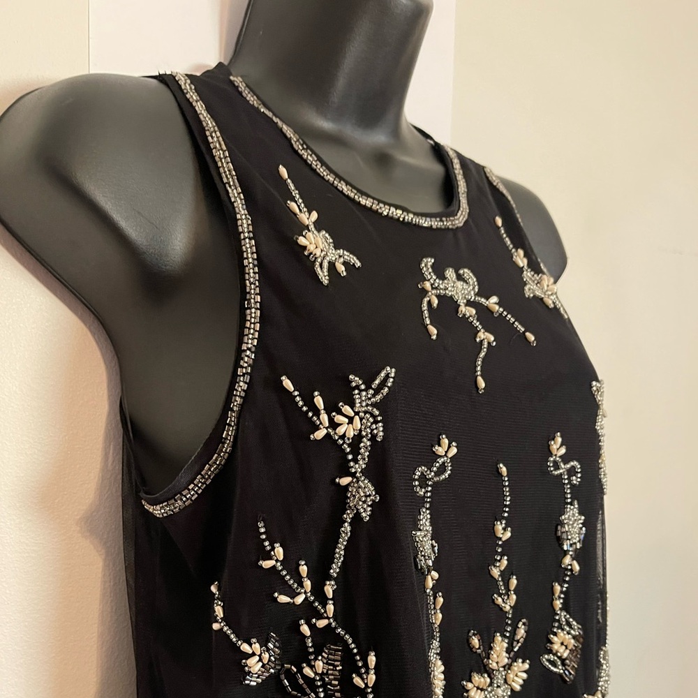 Forever 21 Black Embellished Tank Top